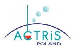 Nowoczesne logo ACTRIS Polska, nawiązujące do badań atmosferycznych i współpracy naukowej.