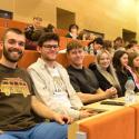 Uczestnicy seminarium Światowy Dzień Wody 2025 słuchający prelekcji w Biocentrum.
