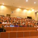 Uczestnicy seminarium Światowy Dzień Wody 2025 słuchający prelekcji w Biocentrum.